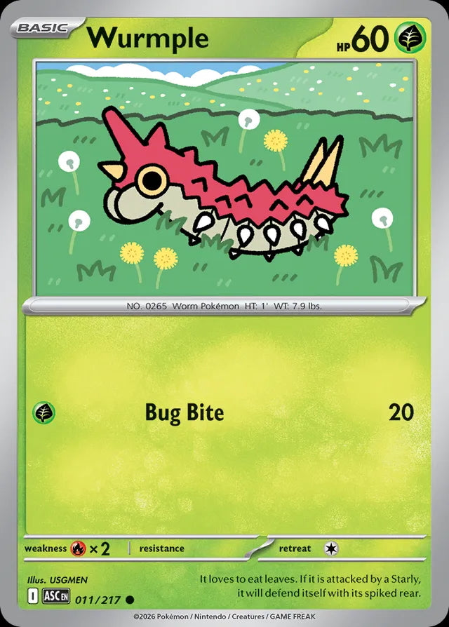 Ascended Heroes Wurmple #011/217